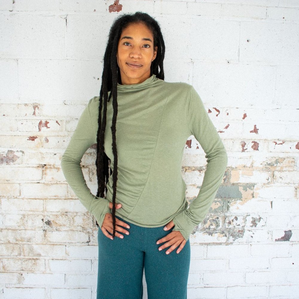 Cossac Pale Moss Texture Top